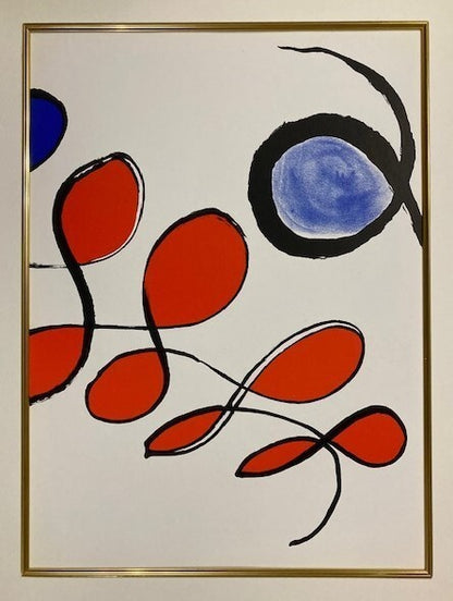 Alexander Calder set of 2 Framed Derriere le Miroir Print Lithograph 1971