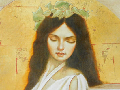 J.D. Parrish Pastel Painting 'Calm' F25, Framed, Ancient Greek Theme, American