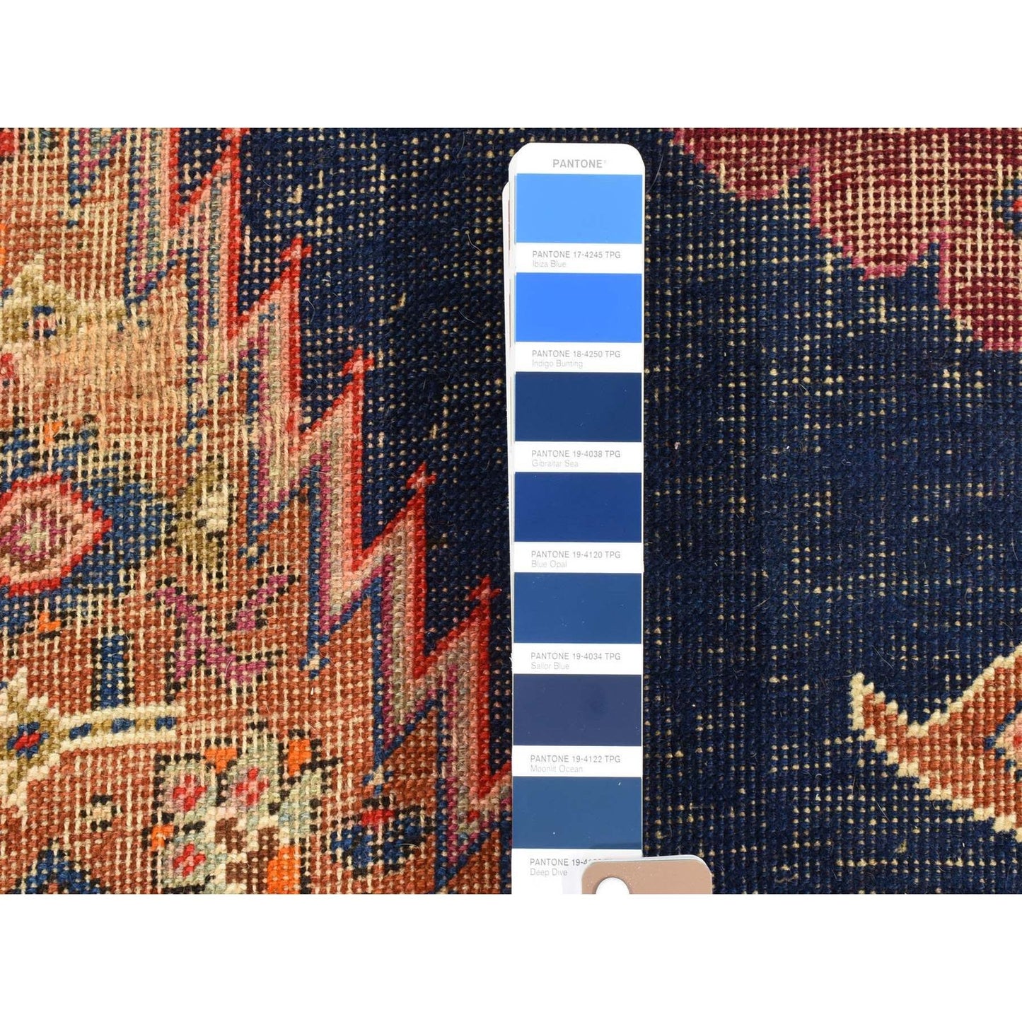 6'5"X14' Blue Antique Northwest Farsian Wool Hand Knotted Wide Runner Rug