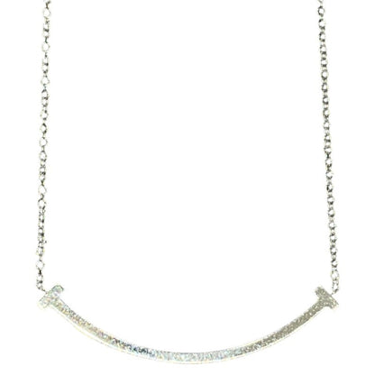 Tiffany & Co. T Smile Diamond Small Necklace 750Wg