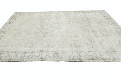 7'4X10'6 Vintage Large Antique Oriental Rug Muted Floral Distressed Wool Carpet