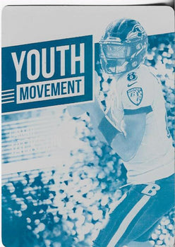 Lamar Jackson 2020 Panini Prestige Youth Movement Cyan Printing Plate 1/1 #15
