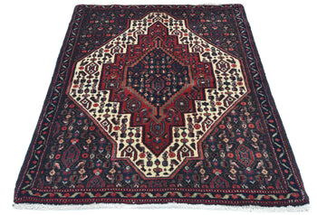 Vintage Hand-Knotted Red Wool Rug 2'5X3'4 Ft