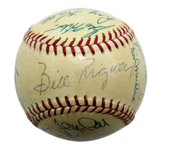 Vintage 1956 New York Giants Autographed By 25 Willie Mays Rawlings Onl Baseball