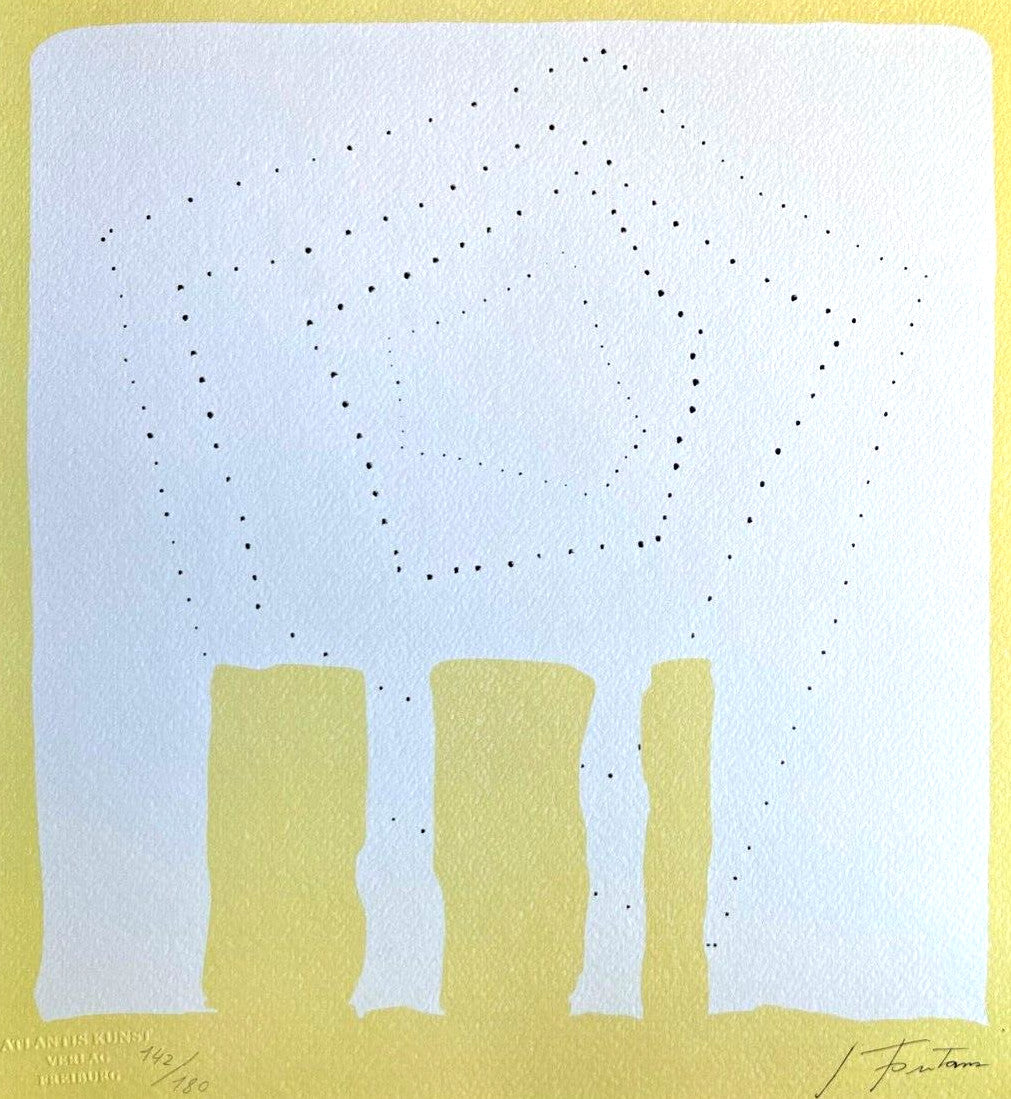 Lucio Fontana Lithograph 1978 Coa Signed Pen Numbered Pencil