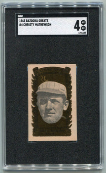 Christy Mathewson 1963 Bazooka Greats Card #4 Sgc Graded 4