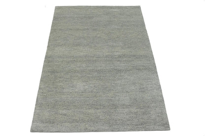 5X8 Ft Hand-Tufted Modern Rug Solid Gray