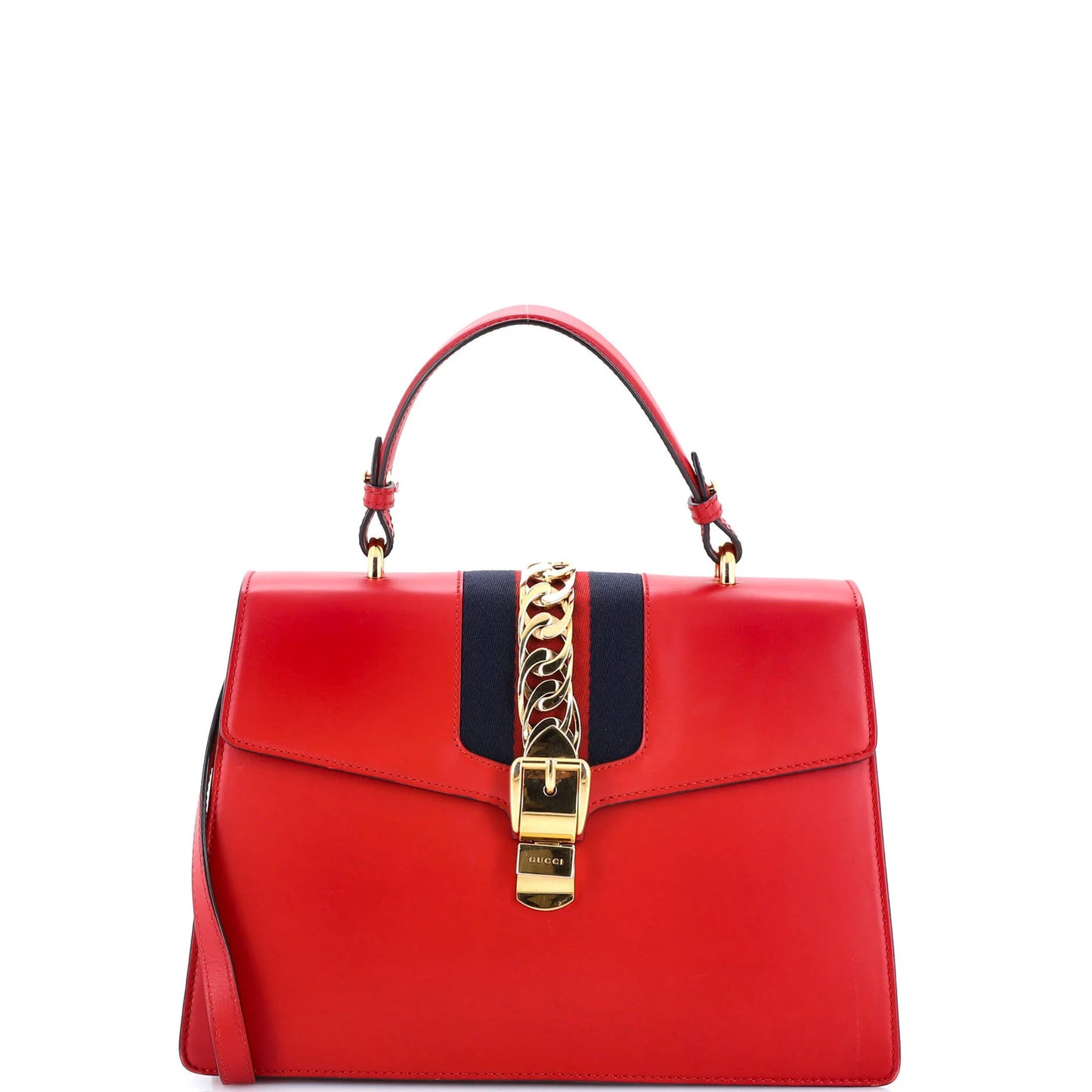 Gucci Sylvie Top Handle Bag Leather Medium