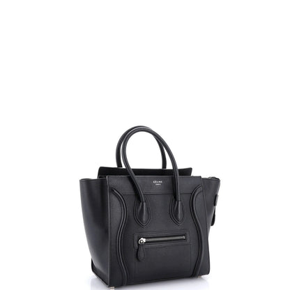Celine Luggage Bag Grainy Leather Micro