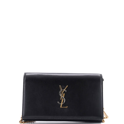 Saint Laurent Classic Monogram Wallet On Chain Leather