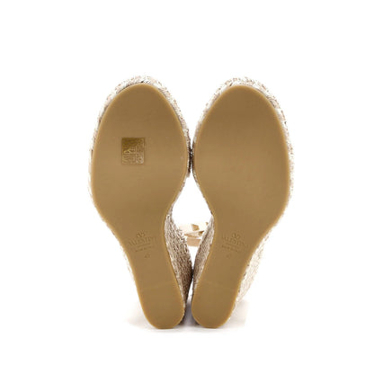 Valentino Garavani Women'S Rockstud Ankle Strap Double Wedge Sandals Leather