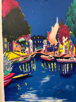 Jules De Balincourt (French) Original Lithograph Print Signed Numbered Boat