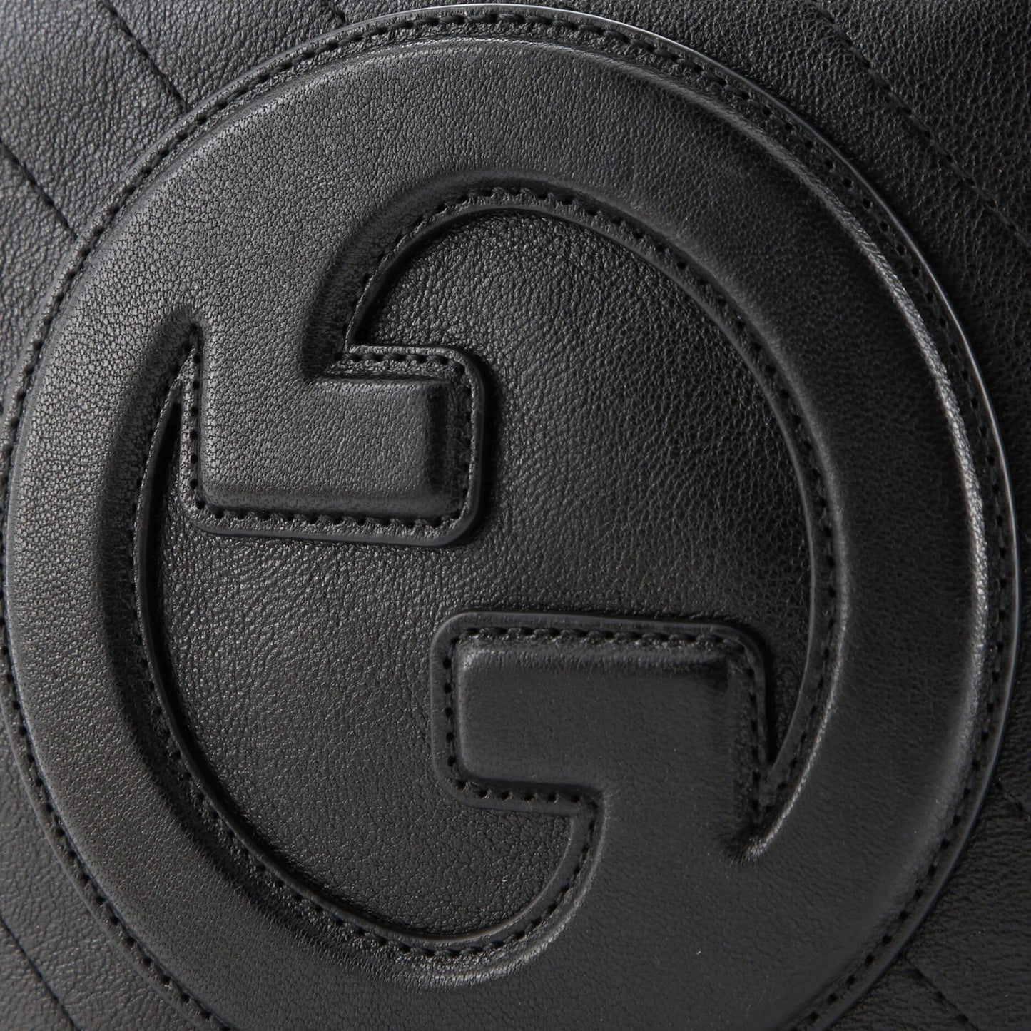 Gucci Blondie Nm Top Handle Shoulder Bag Diagonal Quilted Leather