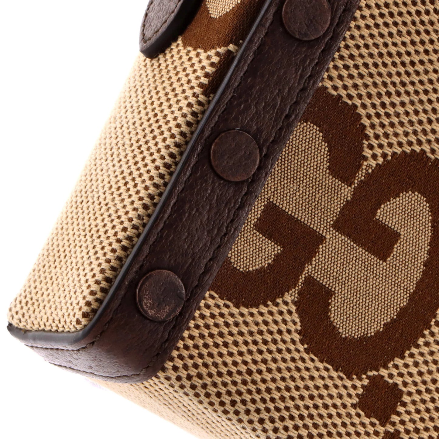 Mini Gucci Horsebit 1955 Flap Crossbody Bag Jumbo GG Canvas