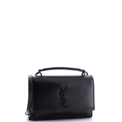 Saint Laurent Sunset Top Handle Chain Wallet Leather