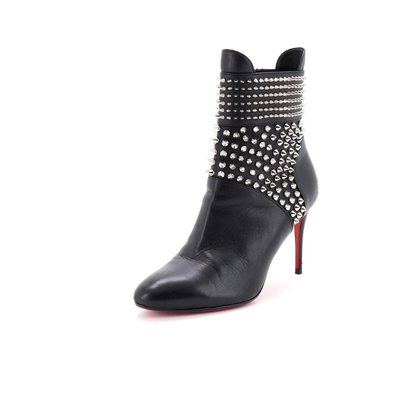 Christian Louboutin Women'S Hongroise Heeled Boots Studded Leather 85