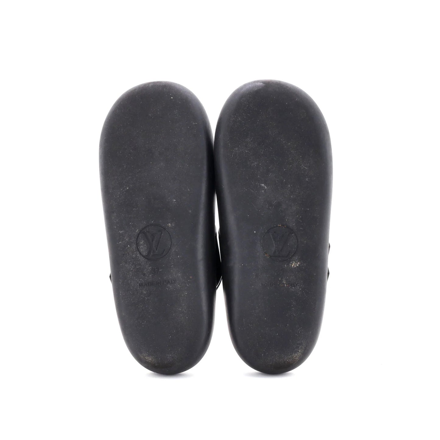 Louis Vuitton Women'S Sunbath Flat Mule Sandals Monogram Canvas And Rubber