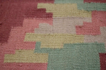 6X9 Ft Hand-Hooked Dhurrie Needlepoint Rug Floral