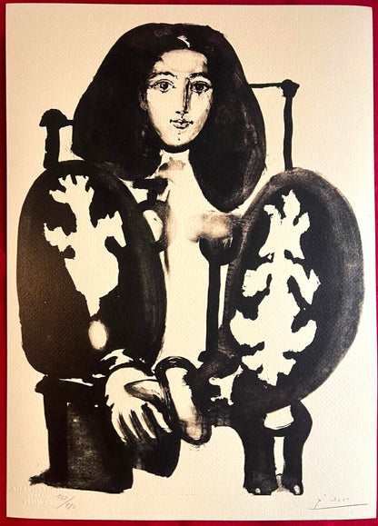 Pablo-Picasso Signed Hand Numbered Coa Lithograph In Pencil (180)