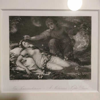 Antique Etching A Midsummer Nights Dream Oberon &
