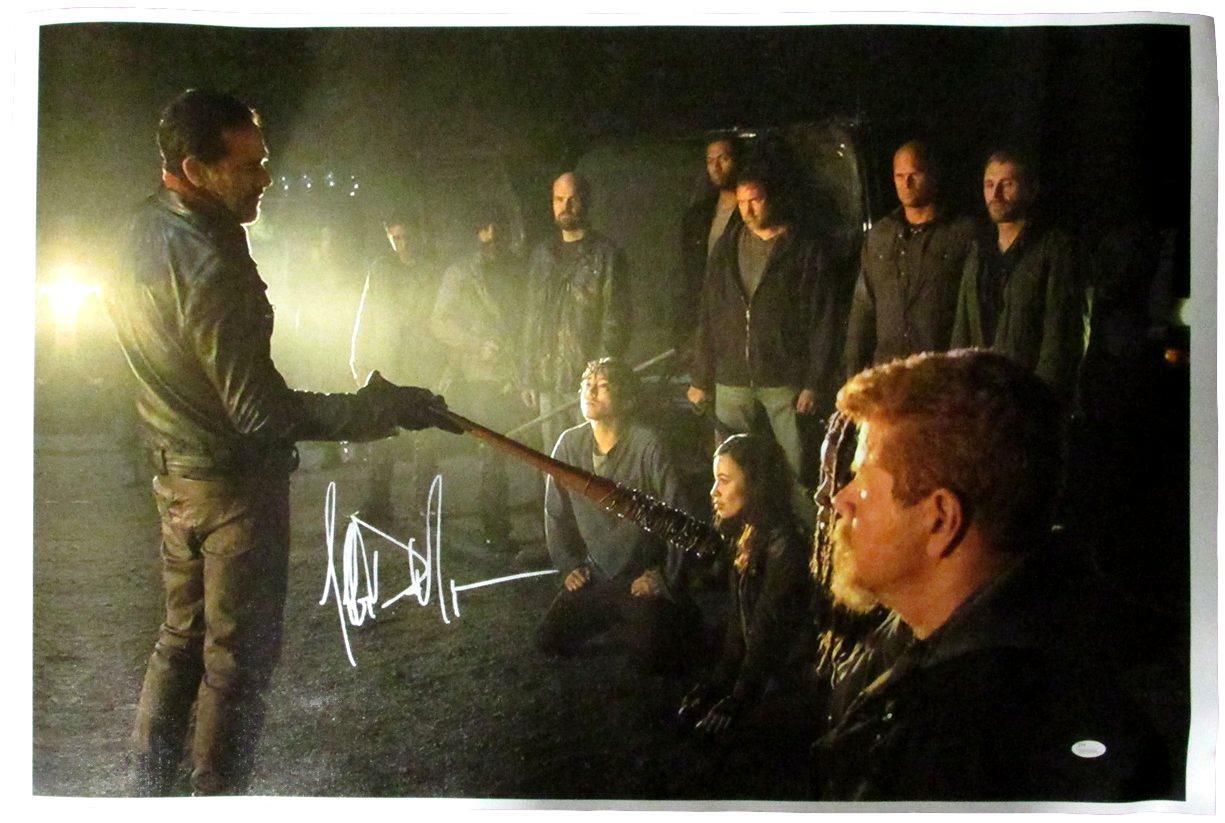 Jeffrey Dean Morgan "Walking Dead" Signed/Auto 36X24 Canvas Print Jsa 163592