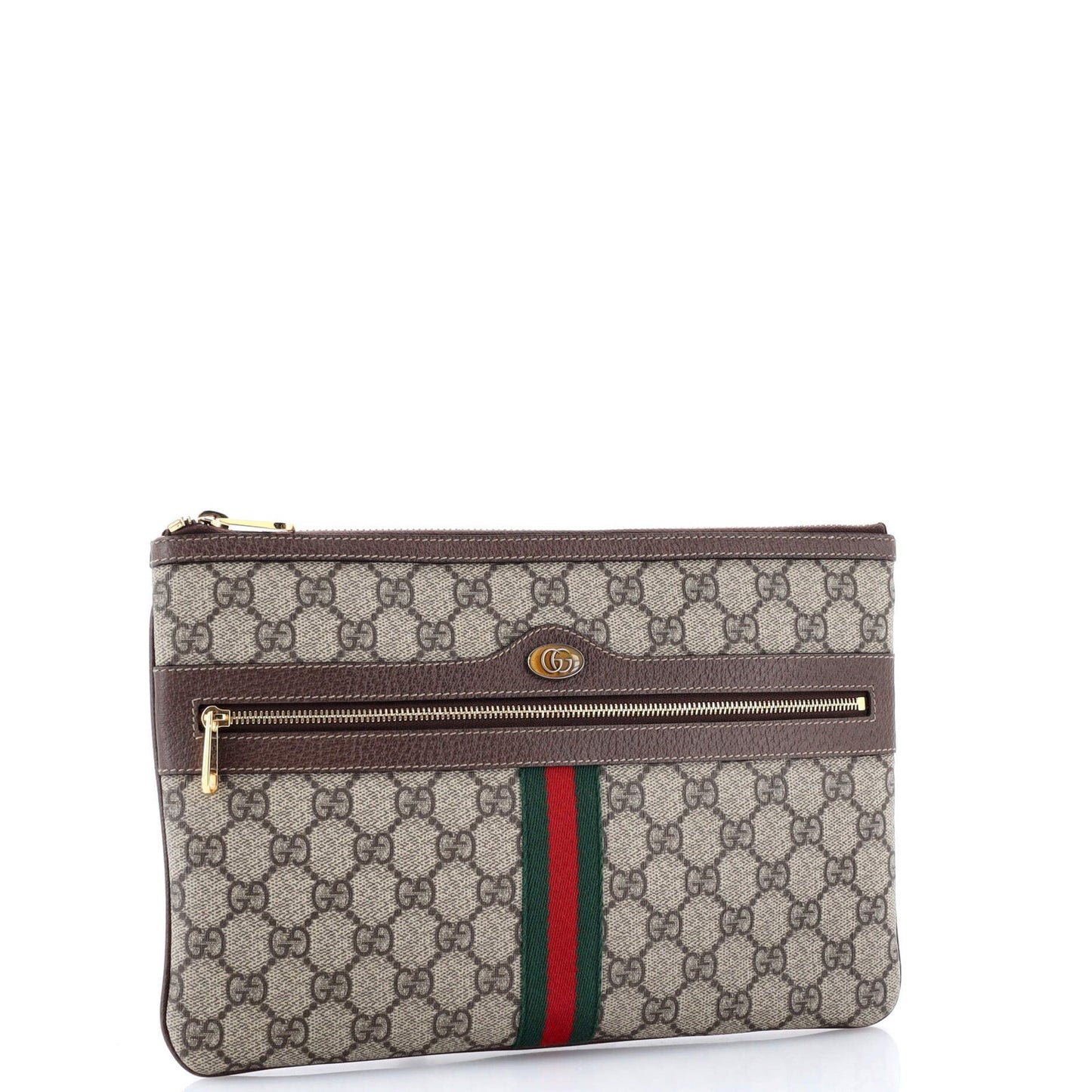 Gucci Ophidia Zip Pouch Gg Coated Canvas Large