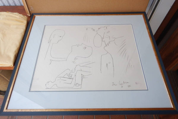 Jean Cocteau Large Lithograph Print Limited