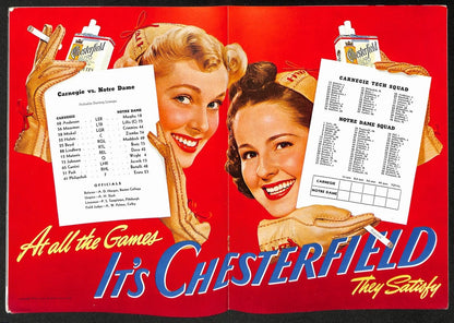 1941 Carnegie Tech Vs Notre Dame Vintage College Football Game Program 194612