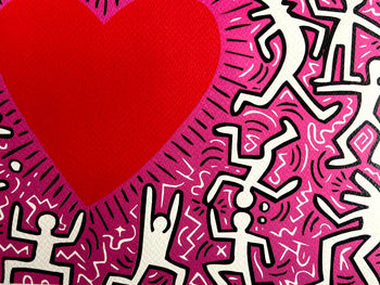 Keith Haring Lithograph From A Painting
