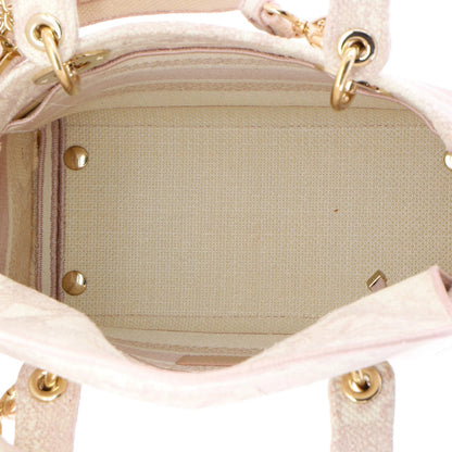 Christian Dior Toile De Jouy Lady D-Lite Bag Embroidered Canvas