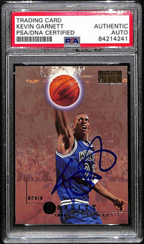 Kevin Garnett Hof Signed/Auto 1996-97 Skybox Card