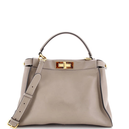Fendi Peekaboo Bag Leather With Plexiglass Detail Regular