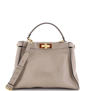 Fendi Peekaboo Bag Leather With Plexiglass Detail Regular