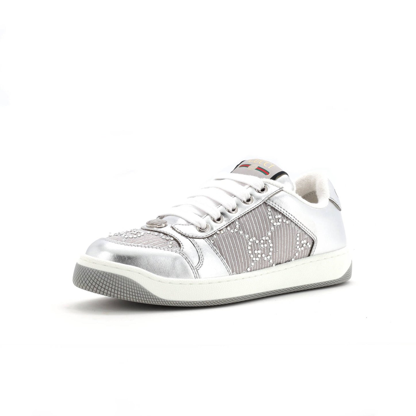 Gucci Screener Sneakers Gg Canvas With Crystals