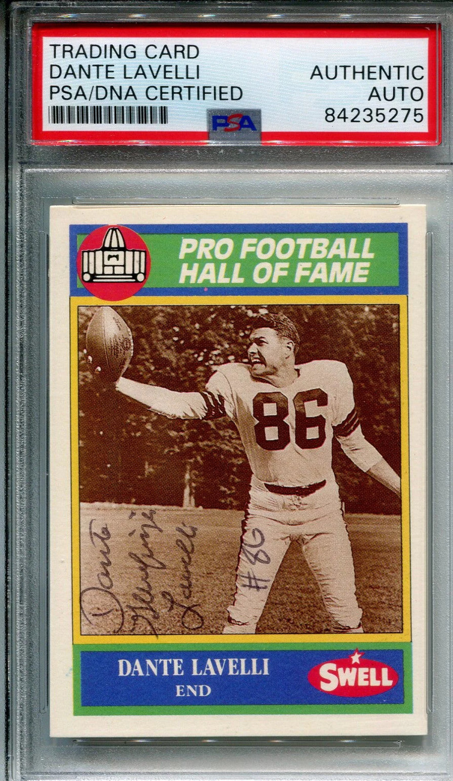 Dante Lavelli 1990 Autographed Swell Football Card (Psa)