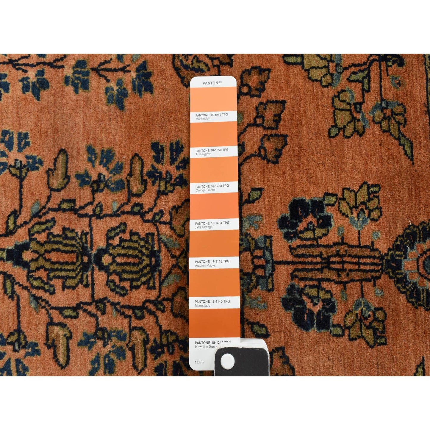 1'10"X2'8" Red Antique Zoroastrian Mohajaran Sarouk Mat Hand Knotted Rug