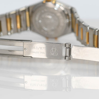 18K & Stainless Steel Omega Watch Diamond Dial &