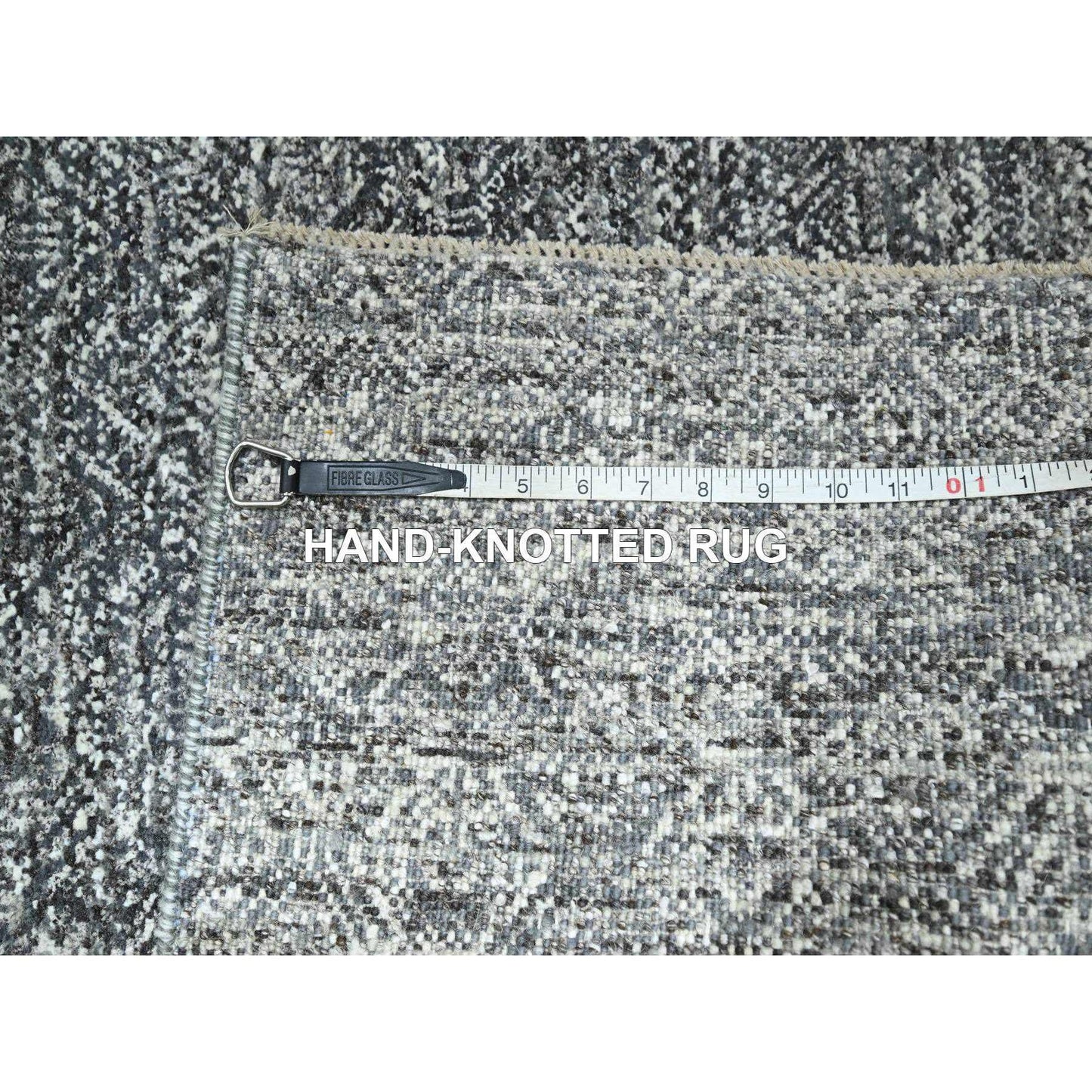 2'7"X9'10" Gray Kohinoor Herat Design Soft Wool Hand Knotted Runner Rug