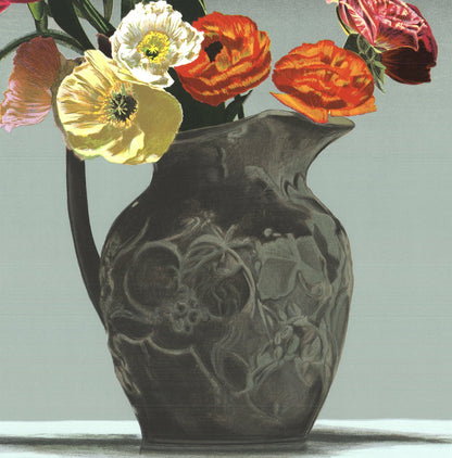 Ben Schonzeit Wedgewood " Serigraph Contemporary Pink Orange Y