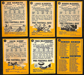 1967 Topps Football Card Complete Set (1-132)