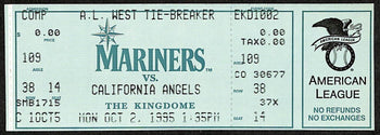 2004 Al West Tiebreaker Game Full Ticket Mariners