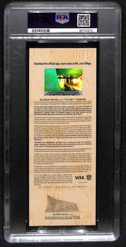 2018 Super Bowl Lii Full Ticket Eagles Vs. Patriots Psa/Dna Mint 9 193188