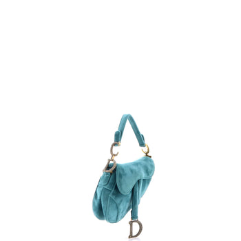 Christian Dior Saddle Handbag Velvet With Crystals Mini