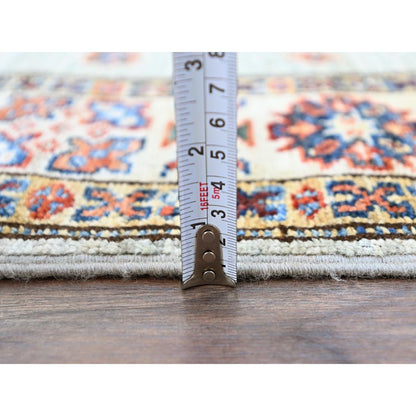 2'9"X15'5" Puritan Gray100% Wool Oriental Afghan Super Kazak Runner Rug