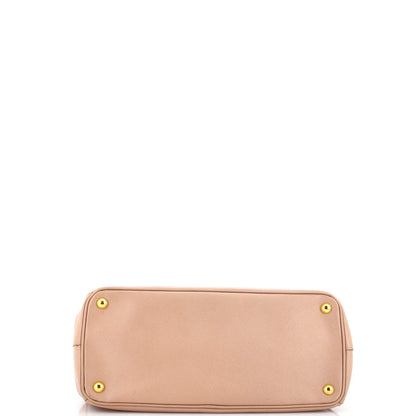 Prada Double Zip Lux Tote Saffiano Leather Medium