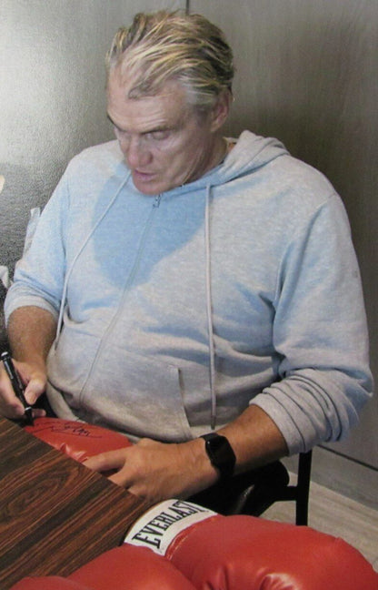 Dolph Lundgren Signed "I Must Break You Drago"