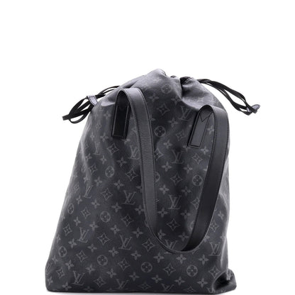 Louis Vuitton Cabas Light Drawstring Bag Monogram Eclipse Canvas