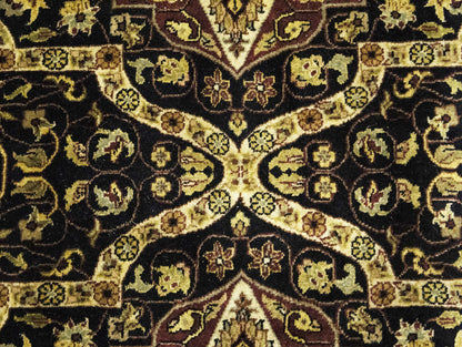 Hand-Knotted Agra Jaipur Oriental Rug Floral