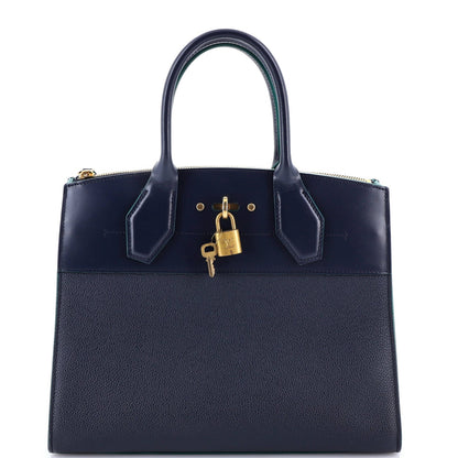 Louis Vuitton City Steamer Handbag Leather Mm