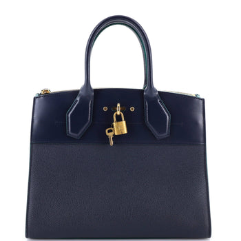 Louis Vuitton City Steamer Handbag Leather Mm